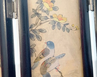 Vintage Miniature 4 Panel Chinese Silk Screen - Etsy