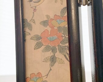 Vintage Miniature 4 Panel Chinese Silk Screen - Etsy