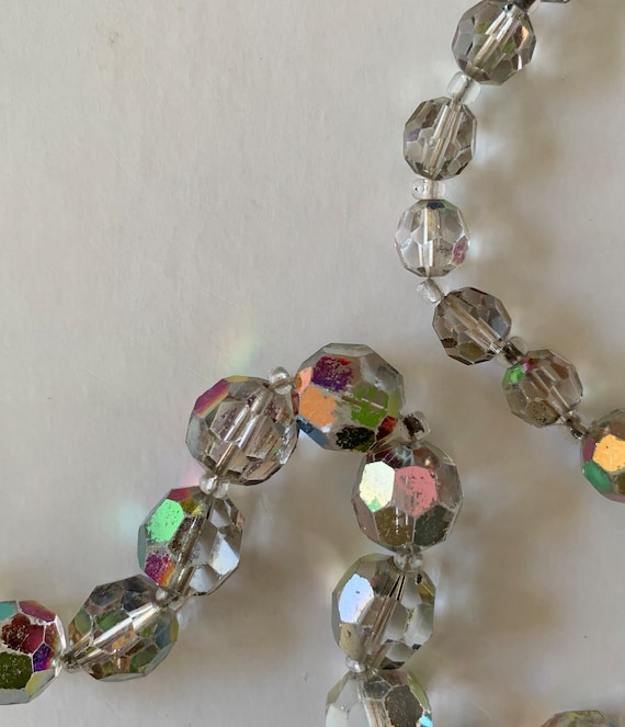Vintage Glass Faceted Bead Necklace
