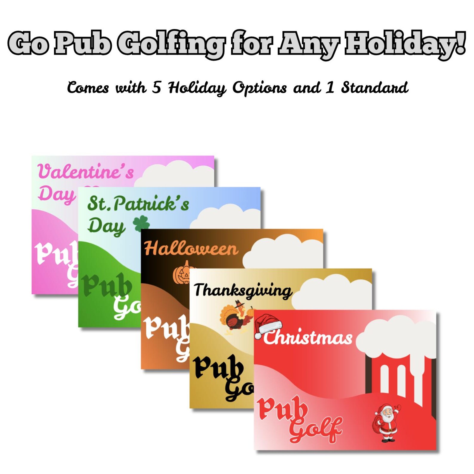 Pub Golf Scorecard Template Customizable Etsy