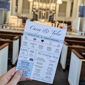 Wedding Program Infographic | Customizable
