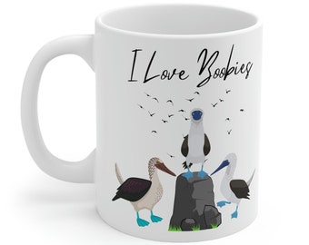 I Love Boobies Mug, Funny Bird Lover Gift, 11oz Ceramic