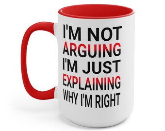 Funny 'I'm Explaining' Two-Tone Mug, Sarcastic Gift