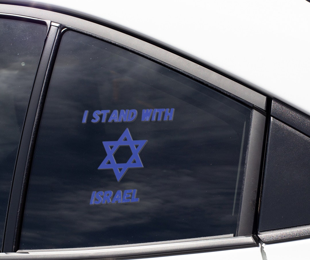 I Stand With Israel Transparent Outdoor Stickers, Square - Etsy