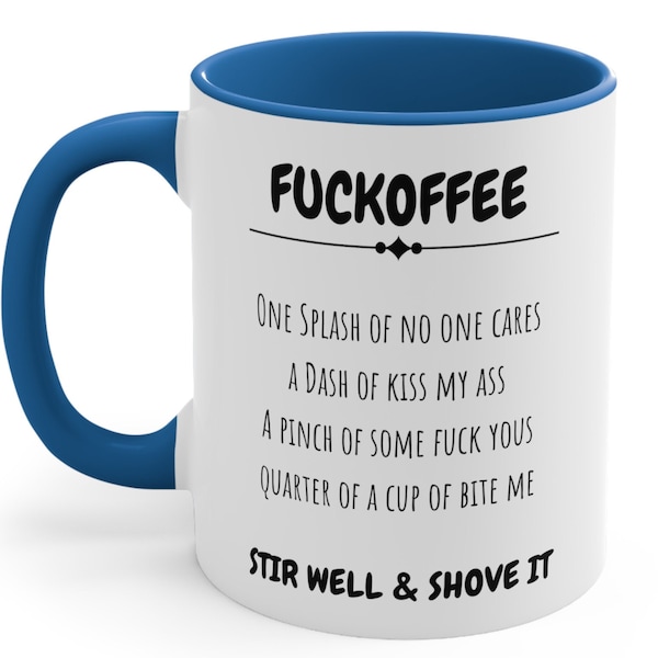 Fuckoffee Funny Coffee Cup, Funny Mugs, Funny Fuck Off Coffee Cup, Funny Gift Ideas for Him or Her