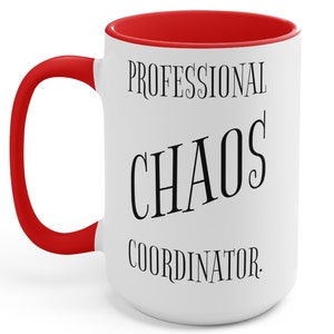 Chaos Coordinator Coffee Mug: Funny Boss Gift, Ceramic Tea Cup