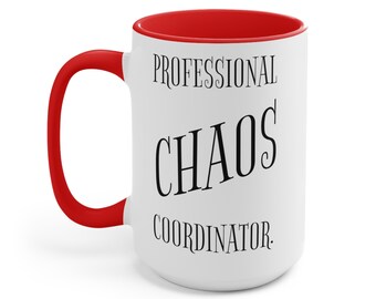 Chaos Coordinator Coffee Mug: Funny Boss Gift, Ceramic Tea Cup