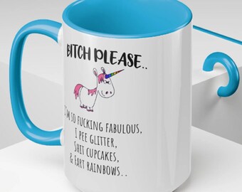 Sassy Unicorn Coffee Mug: Funny Adult Ceramic Tea Cup