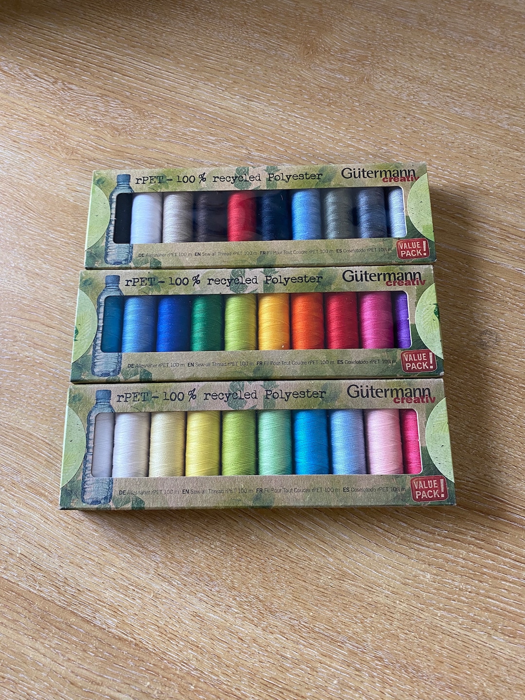 Gutermann 100% Recycled Polyester Thread, Sew-all Thread, Value Pack ...