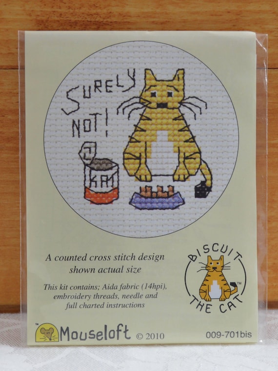 Mouseloft Mini Cross Stitch Kit Biscuit the cat Collection Fatal Error