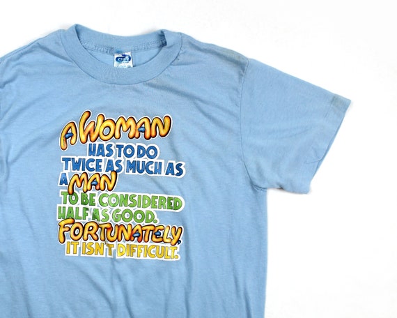 Vintage Feminist Woman Power Shirt / XS / Great Fe