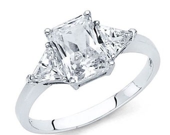 10K Oro Amarillo Sólido anillo de banda de la eternidad 3.6MM Diamante Corte Redondo 0.5 quilates