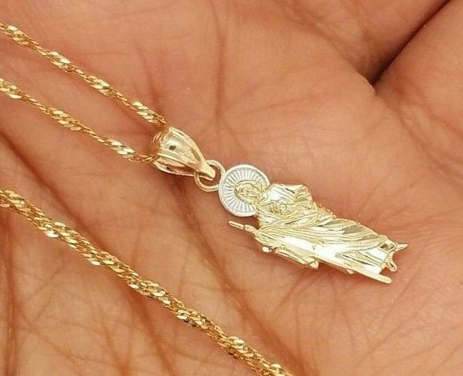 Gelbgold Und Weißgold Engel Flügel Halskette Charme