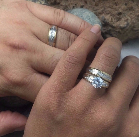 1.25 Ct Round Cut Diamond Mens Engagement Wedding Ring 14K Yellow Gold Finish 