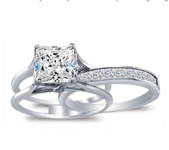 Engagement ring slides on sale into wedding band