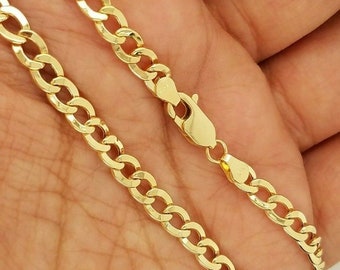 10k Yellow Gold Plated Miami Cuban Link Bracelet 7.5" Men/Women 