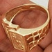 AFFY Men's Royal Flush Of Hearts Poker Nugget Band Ring - 14k Yellow Gold Plated 925 Sterling Silver, Size 10.5