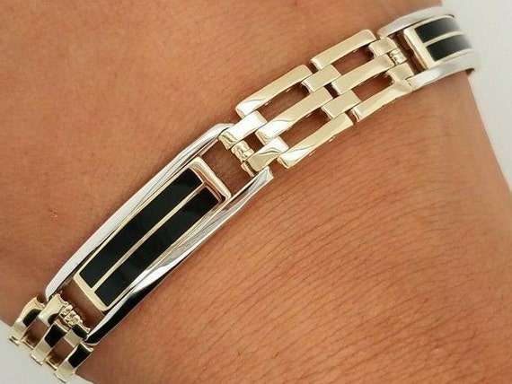 White gold onyx best sale bracelet