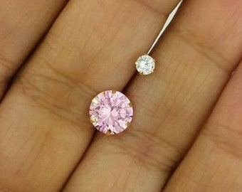 Pink Sapphire 0.10 CT Belly Navel Ring Body Piercing Jewelry 14k Yellow Gold Cubic Zirconia