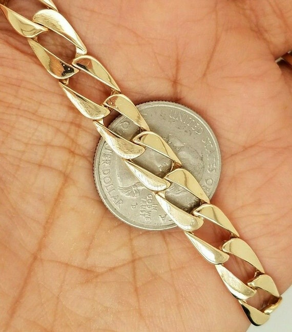 Made in Italy Men's Curb Chain ID Bracelet in 14K Gold - 8.5