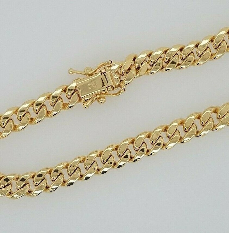 10K Yellow Gold Cuban Link Bracelet Anklet 8 Inches 6MM Thick Etsy