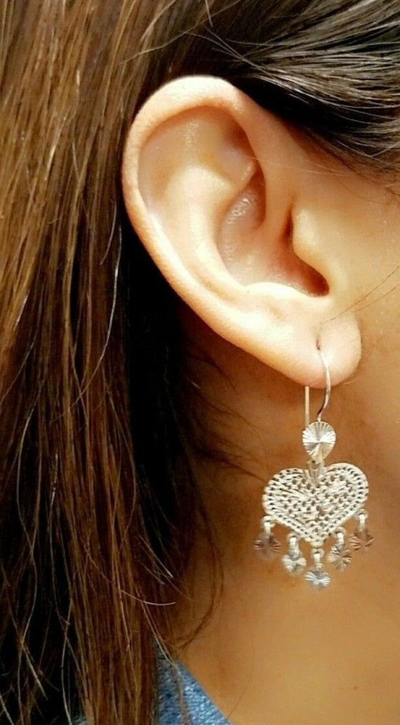 White gold shop chandelier earrings