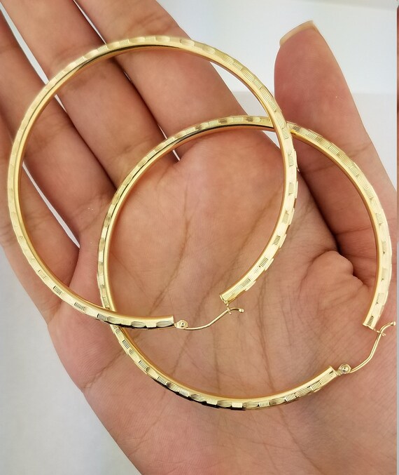 Unique X-Large Diamond Hoop Earrings