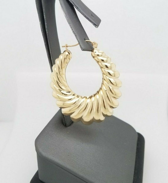 14 karat 2024 gold shrimp earrings