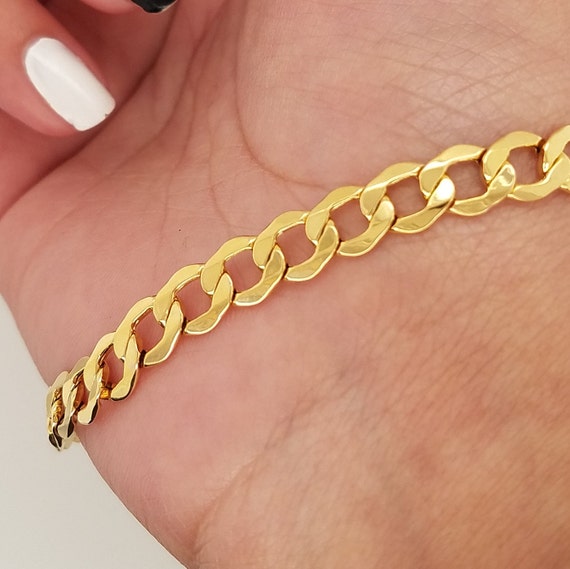 10K Yellow Gold Cuban Link Bracelet 