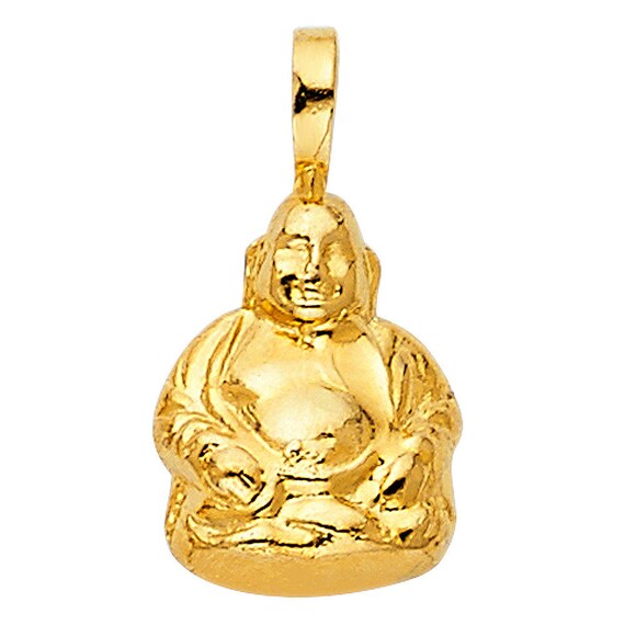 Gold buddha pendant 14k deals
