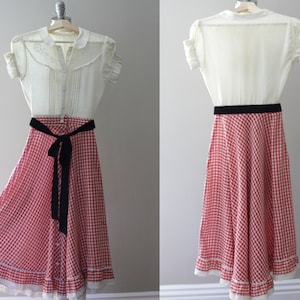 Hop Skip Dress // 1950s 50s Vintage Red Gingham Mandate of Heaven dress