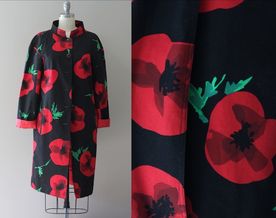 Madame Guerin Poppy Coat // 1990s 90s vintage Mos… - image 1