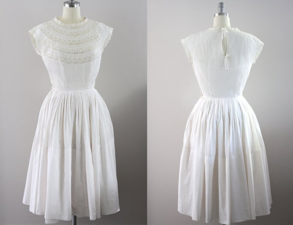 Brighton Dress // 1950s 50s Vintage Lawn Dress