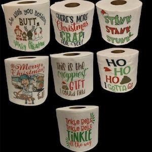 Rotoli decorativi di carta igienica. Carta igienica regalo bavaglio.
