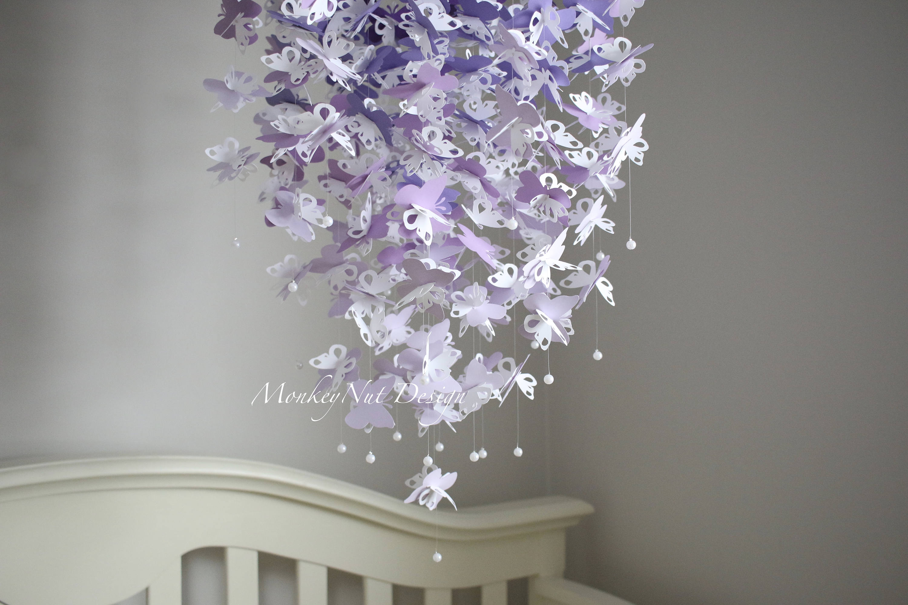 Purple Butterfly Mobile. Butterfly Crib Mobile Butterfly Etsy