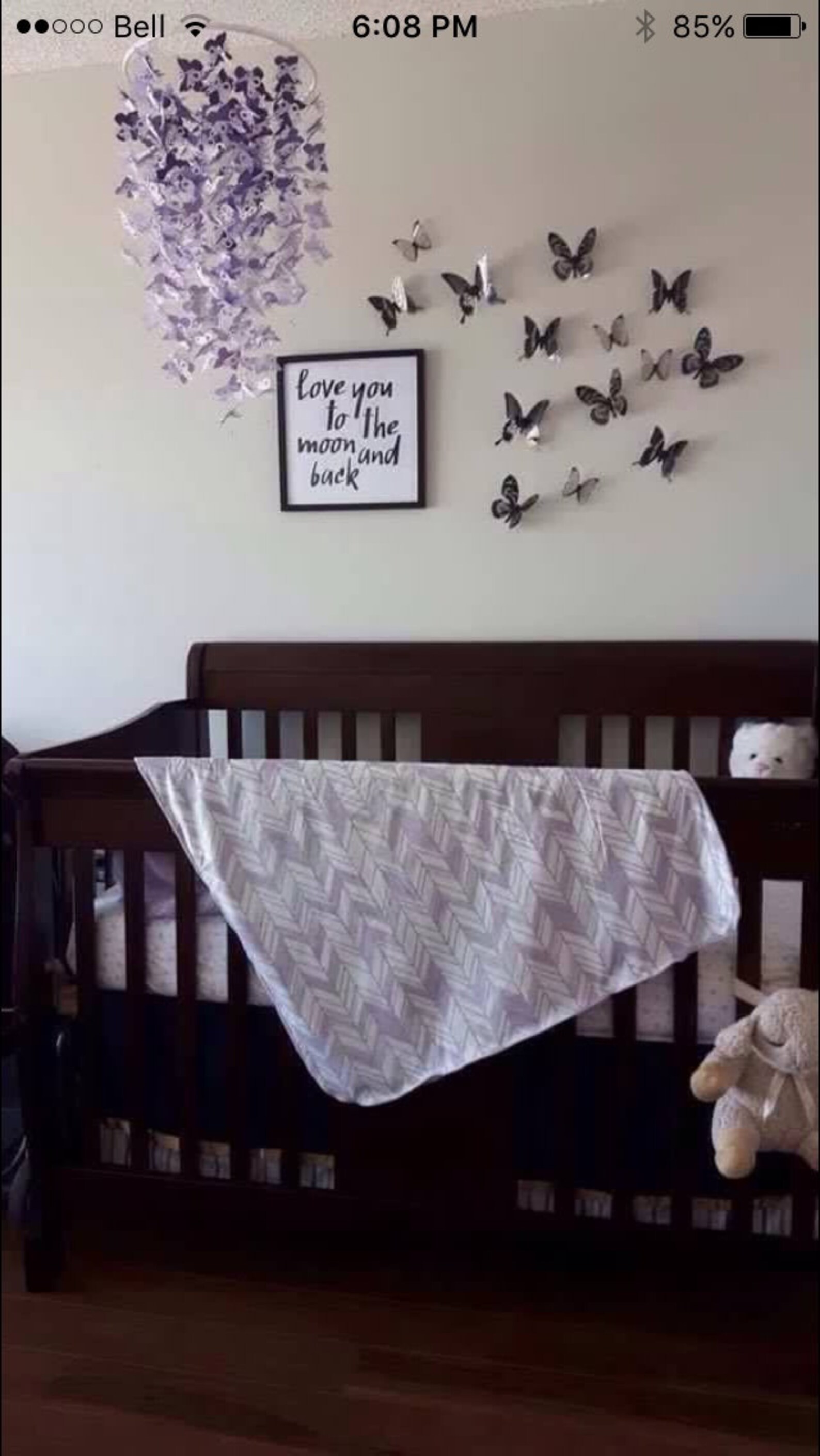 Purple Butterfly Mobile. Butterfly Crib Mobile Butterfly Etsy