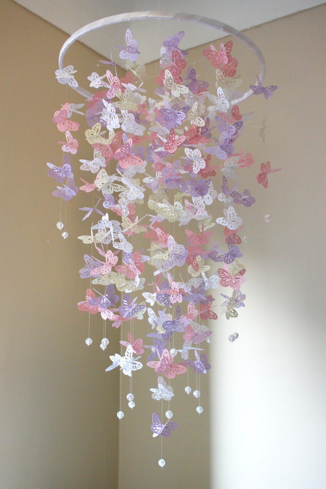 Butterfly Crib Mobile/monarch Butterfly Mobile/nursery Mobile/purple