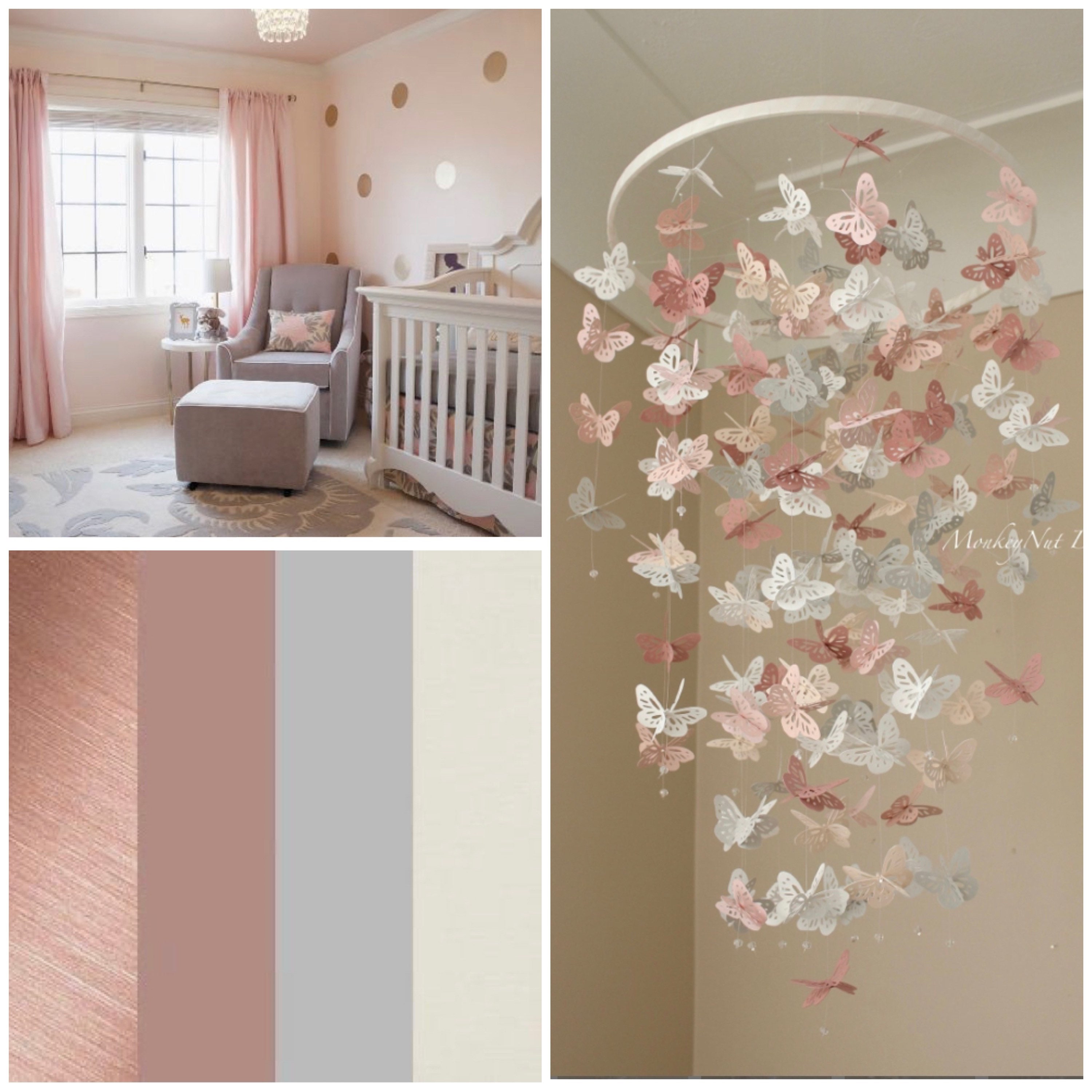 Neutral Pink Tassel Garland. Nursery and Kids Room Decor. Party  Decorations. Ombre Rainbow Yarn Garland. Cream, Peach, Blush, Mauve, Tan. 