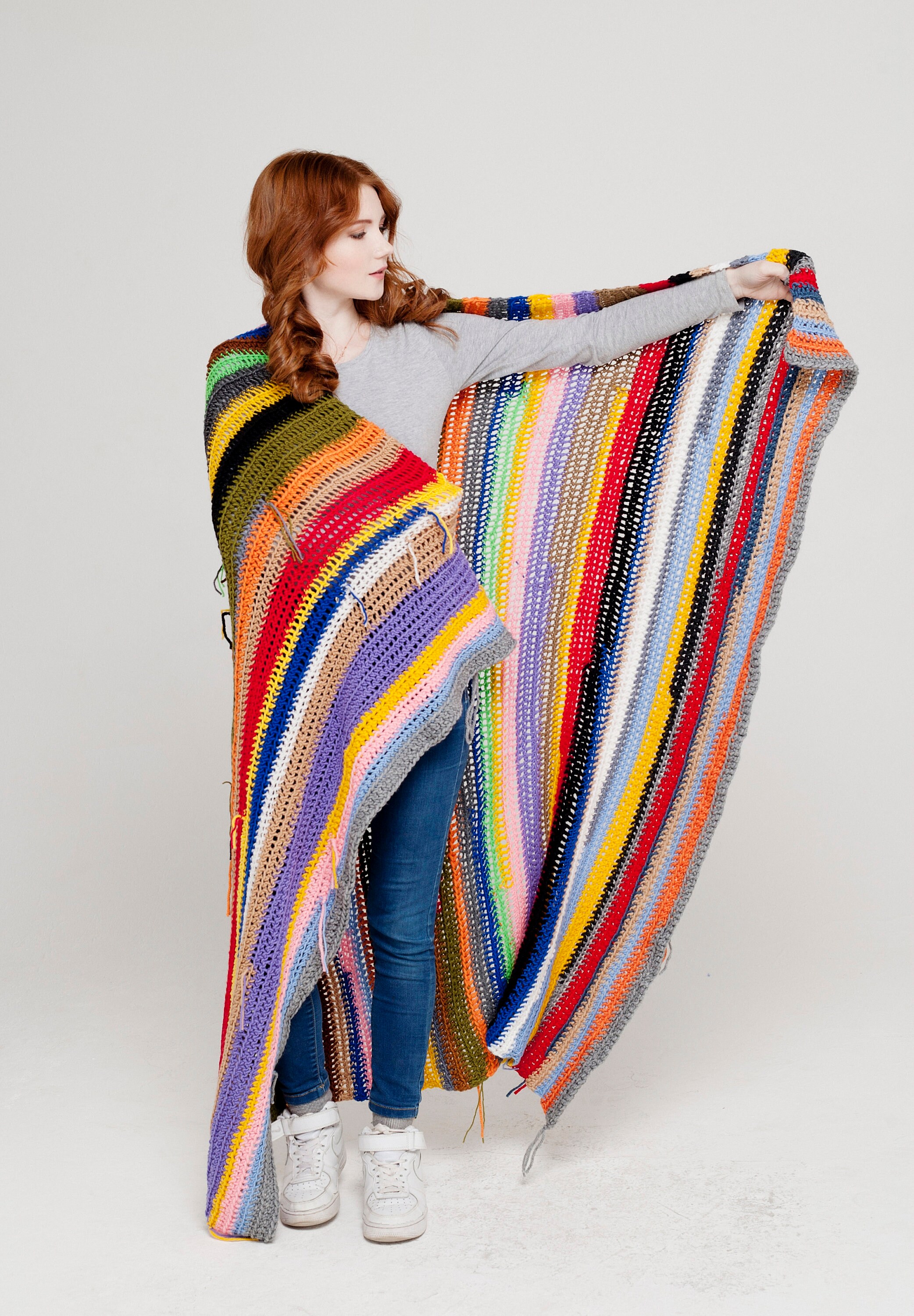Handmade Hippie Blanket Multicolor warm blanket Etsy