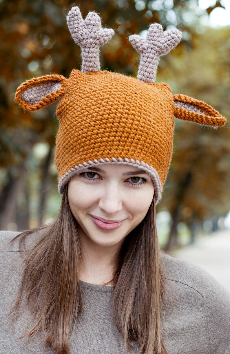 Reindeer Hat Beanie Etsy