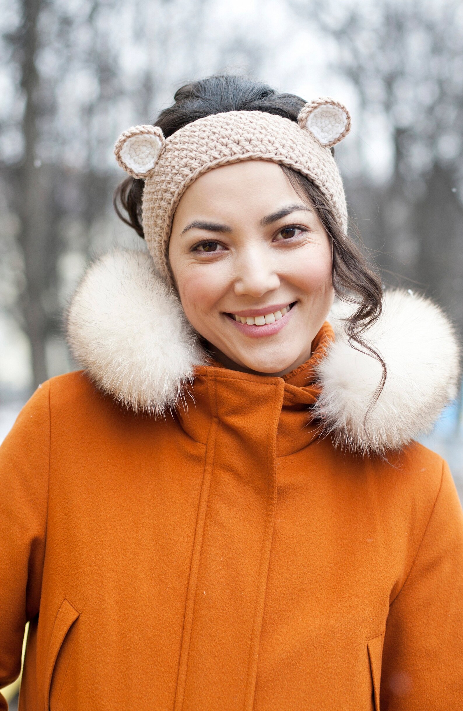 Beige bear headband Teddy bear headband Bear headband Etsy
