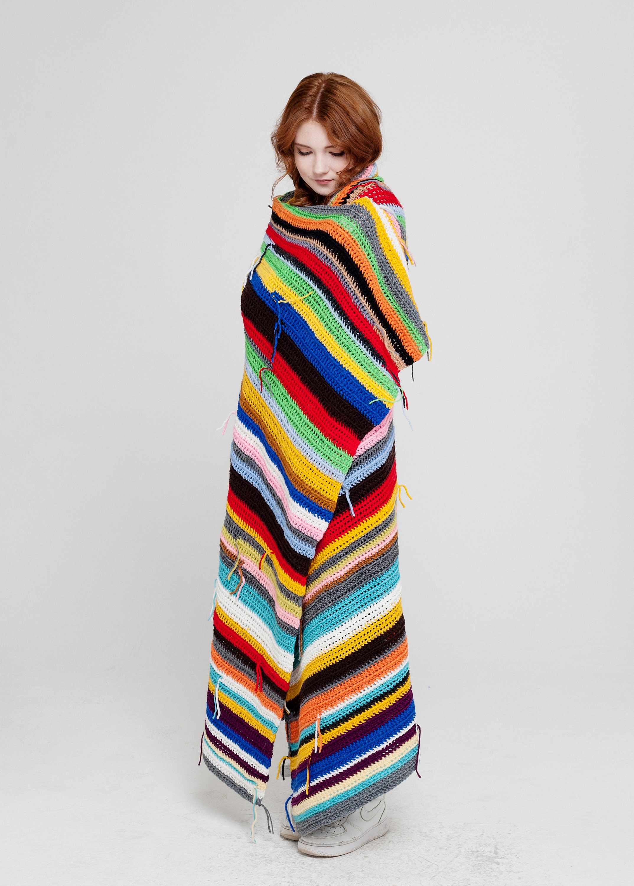 Handmade Hippie Blanket Multicolor warm blanket Etsy