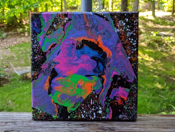 Painting, Cosmos, Psychedelic, Fluid Aryclic Space Painting, Abstract Art