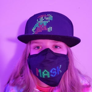 Customizable big LED Display Glow Hat