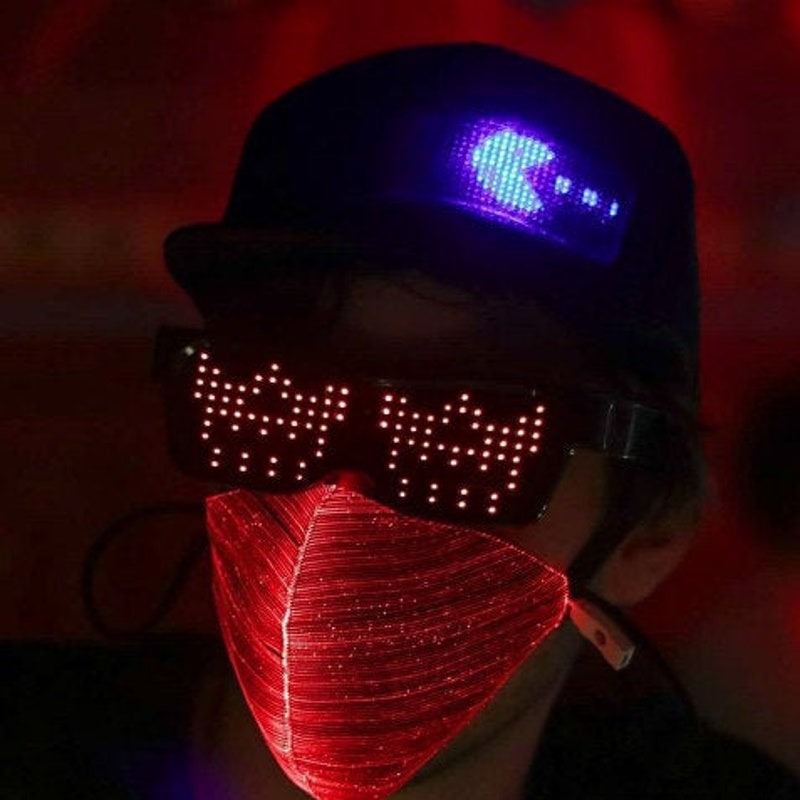 Led hat etsy