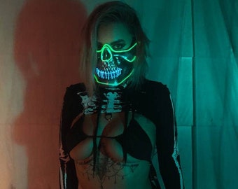 Skull Half Glow Mask