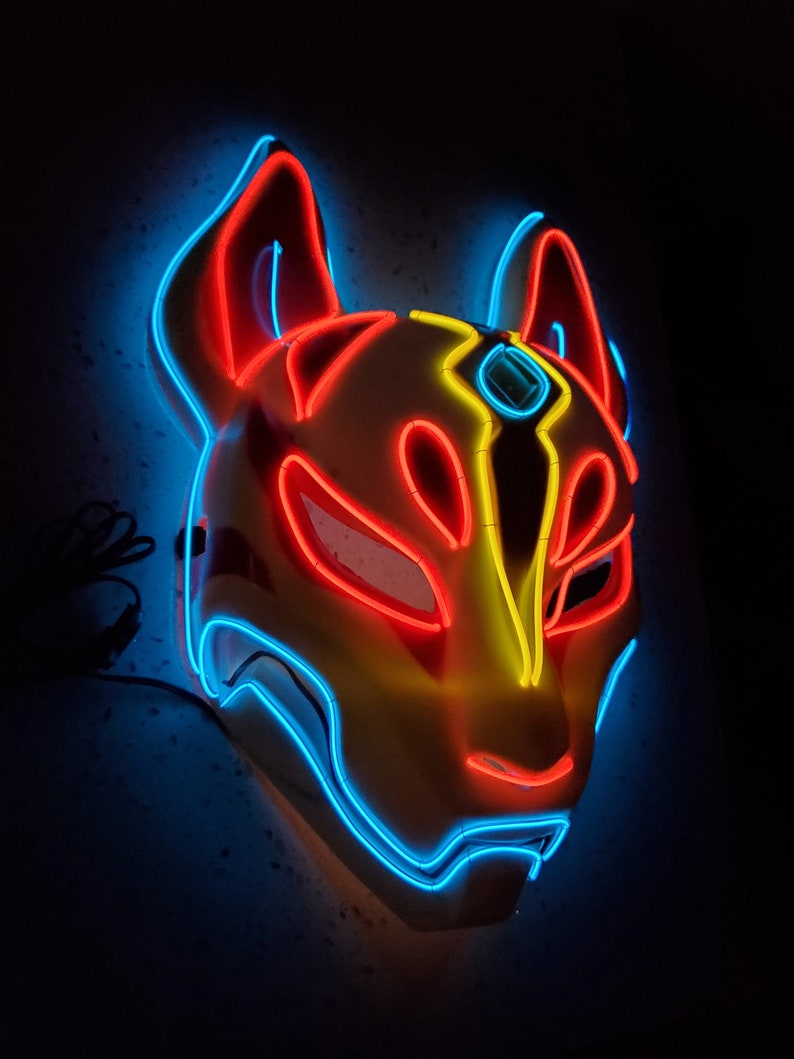 Kitsune LED Glow Mask Etsy