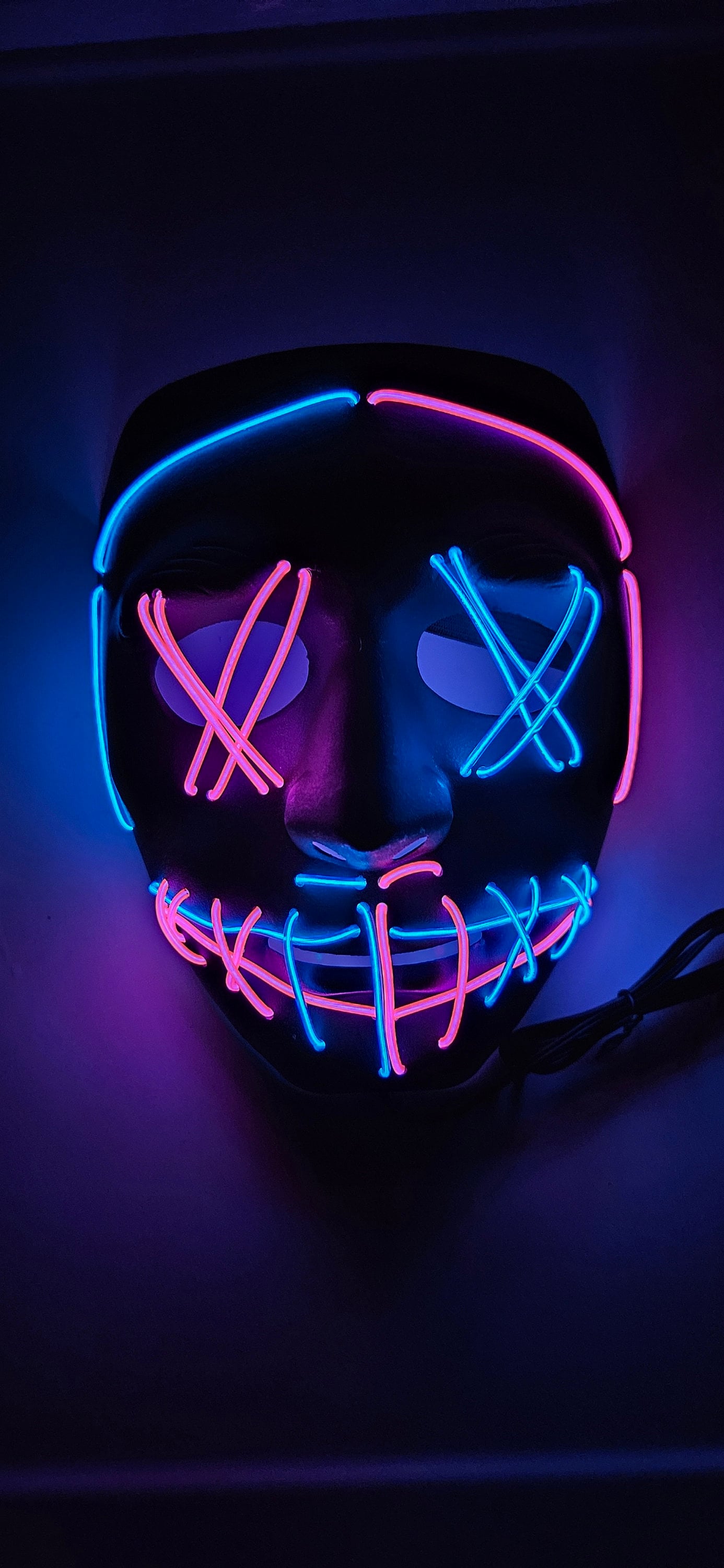 Maschera LED Halloween (Blue) - Abbigliamento e Accessori In vendita a  Milano
