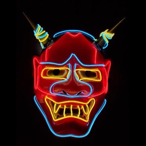 Hannya Anime Neon Glow Mask