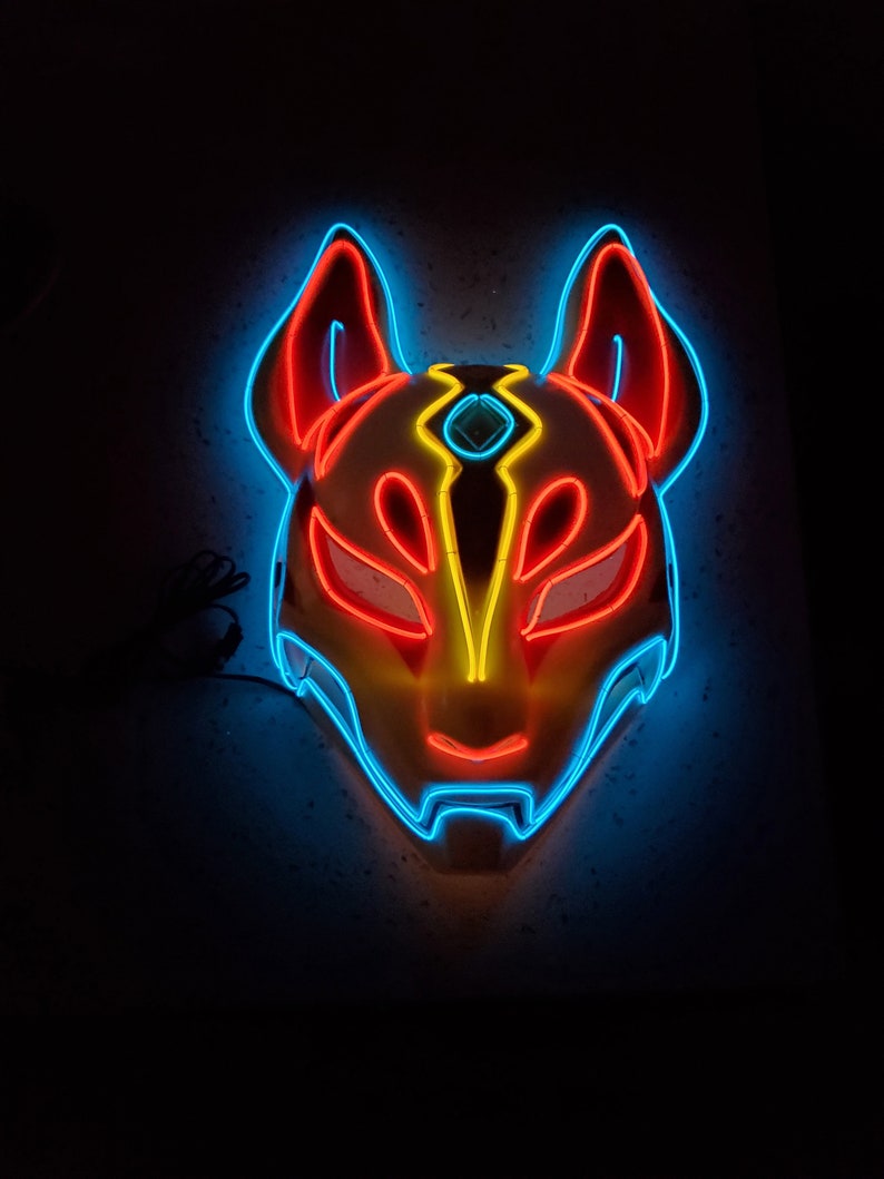 Kitsune LED Glow Mask Etsy